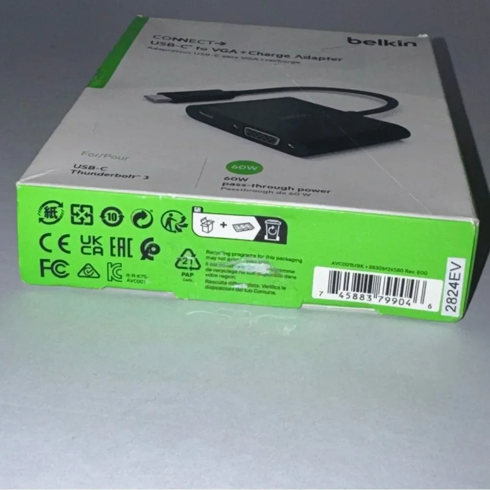 Belkin USB-C to VGA + Charge Adapter NEW IN BOX